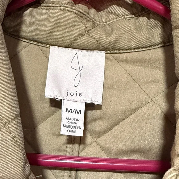 Joie Quilted Olive Green Barn Utility Oversized Jacket - Picture 7 of 7